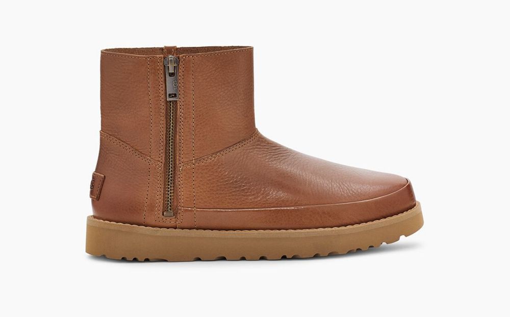 Ugg Deconstructed Mini Zip - Womens Mini Boots - Brown - NZ (1630GDBYQ)